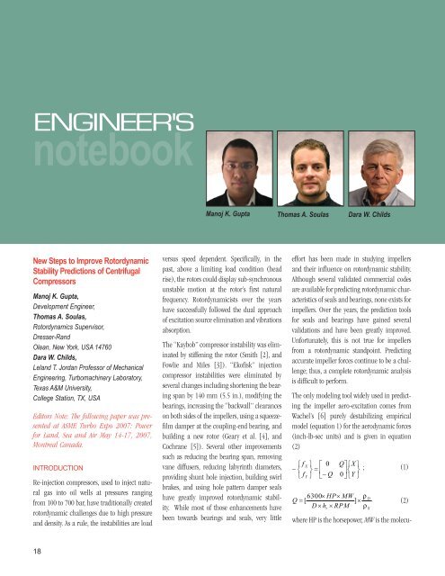 Insights Vol 10 No. 3 - Engineers Notebook - Dresser-Rand