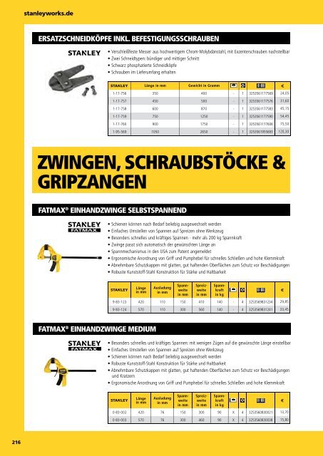 Stanley Gesamtkatalog 2014