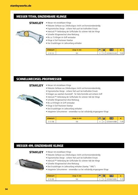 Stanley Gesamtkatalog 2014