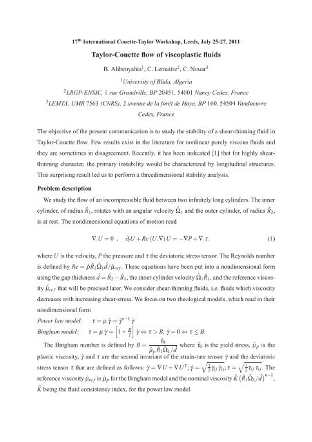 Taylor-Couette flow of viscoplastic fluids