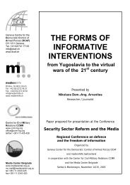 THE FORMS OF INFORMATIVE INTERVENTIONS - medienhilfe