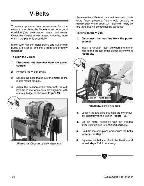 15" PLANER INSTRUCTION MANUAL - Grizzly Industrial Inc.