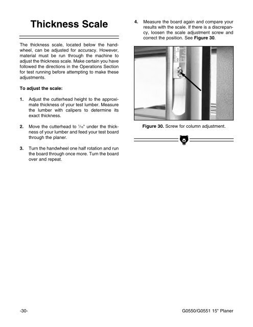 15" PLANER INSTRUCTION MANUAL - Grizzly Industrial Inc.