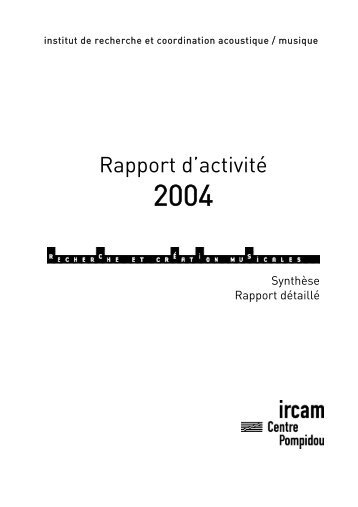 Rapport d'activitÃ© - WWW Ircam