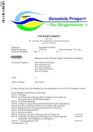 NIEDERSCHRIFT - Amt Mecklenburgische Kleinseenplatte