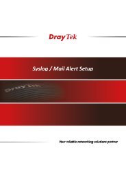 Syslog / Mail Alert Setup - DrayTek