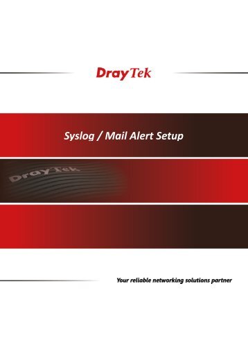 Syslog / Mail Alert Setup - DrayTek