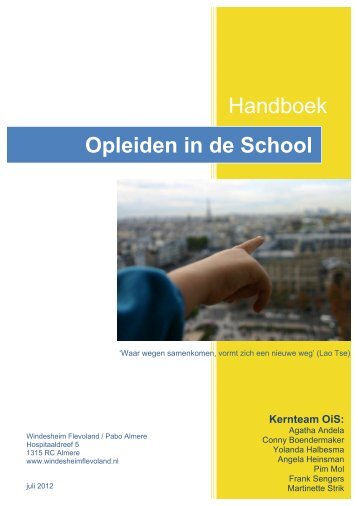 Handboek Opleiden in de School - Arbeidsmarktplatform PO