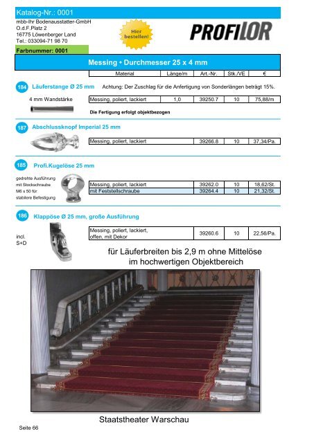 Profilor Schienen und Profile - allfloors