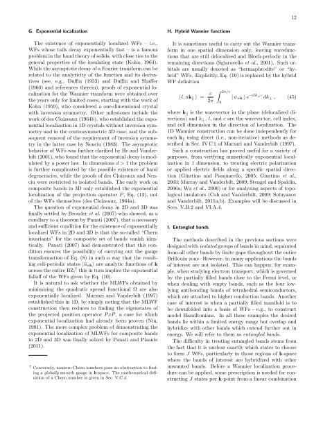 Maximally localized Wannier functions: Theory and applications