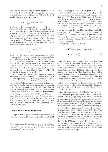 Maximally localized Wannier functions: Theory and applications