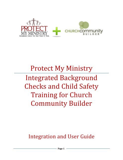 Protect My Ministry Integrated Background Checks and Child Safety ...