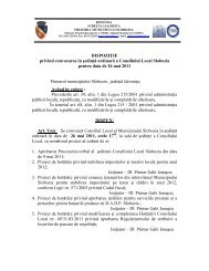 DISPOZIÅIE privind convocarea Ã®n ÅedinÅÄ ordinarÄ a Consiliului ...