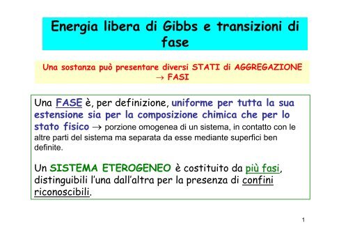 7 Energia libera di Gibbs e transizioni di fase.pdf - Sdasr.unict.it