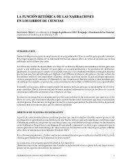 la función retórica de las narraciones en los libros de ciencias