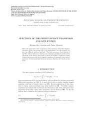 Applicable Analysis and Discrete Mathematics SPECTRUM OF THE ...