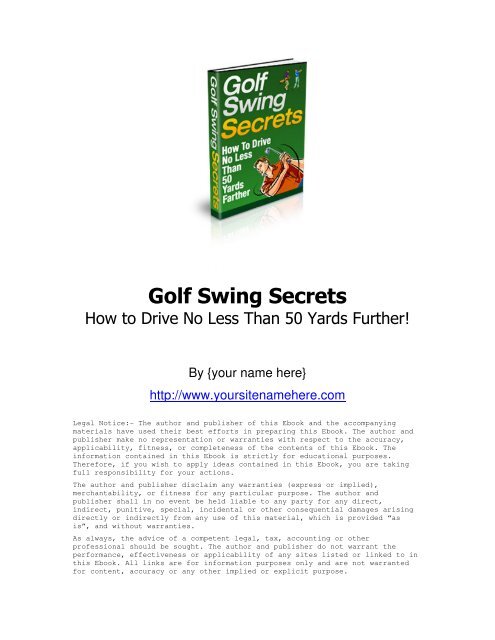 Golf Swing Secrets Stop Premature Ejaculation And Last Longer