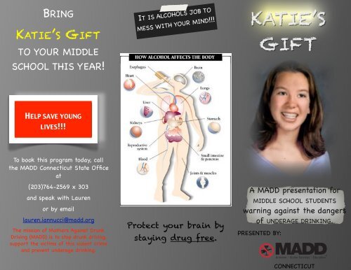 Katie's gift brochure - Two Rivers Magnet Middle School!