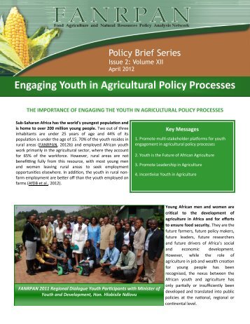 Engaging Youth in Agricultural Policy Processes - FANRPAN