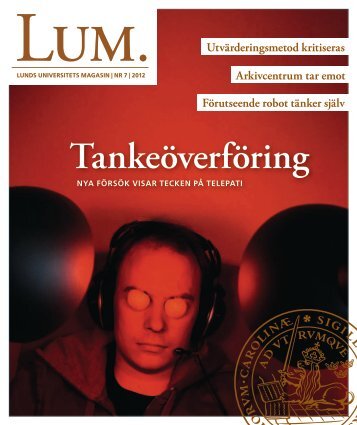LUM nr 7, okt/nov 2012 - Humanekologi Lunds universitet