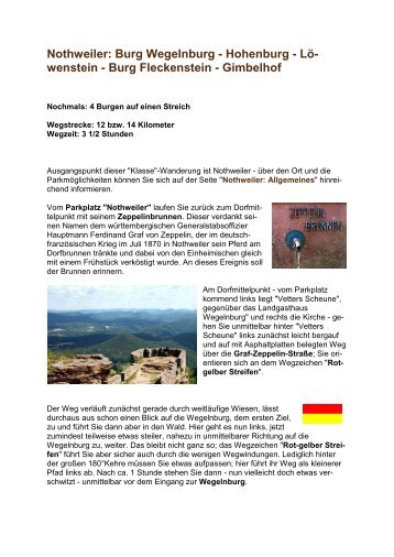 Nothweiler: Burg Wegelnburg - Hohenburg - LÃ¶ ... - uwendler.de