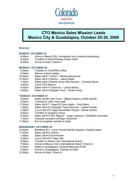 CTO - Oct 09 Mexico Sales Mission - Leads REV 2
