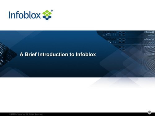 Infoblox IPv6 DNS, DHCP and IP Address ... - gogoNET LIVE!