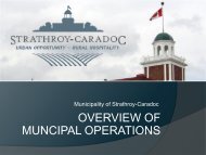 MUNCIPAL OPERATIONS - Township of Strathroy-Caradoc