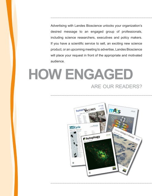 Download our 2013 Media Kit here. - Landes Bioscience