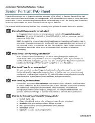 Senior Portrait FAQ Sheet - Londonderry School District