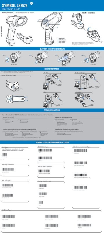 Symbol LS3578 Quick Start Guide (p/n 72-93587-02 Rev B) - Finn-ID