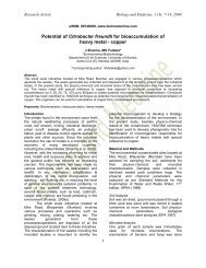 Potential of Citrobacter freundii for bioaccumulation of heavy metal ...