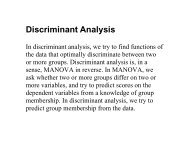 Discriminant Analysis - Statpower