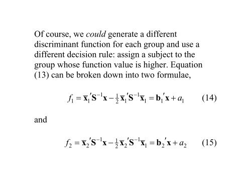 Discriminant Analysis - Statpower