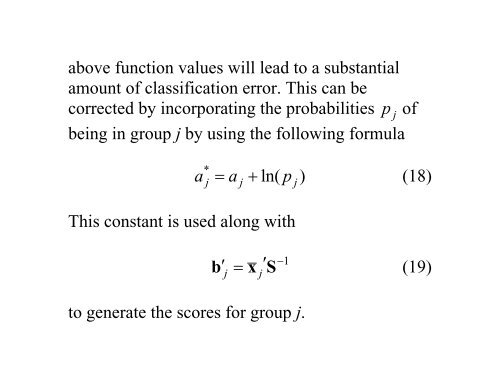 Discriminant Analysis - Statpower