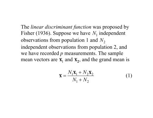 Discriminant Analysis - Statpower