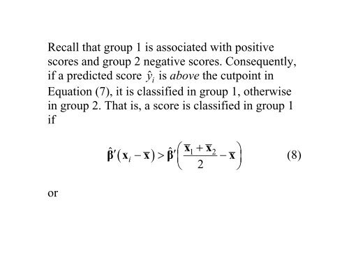 Discriminant Analysis - Statpower