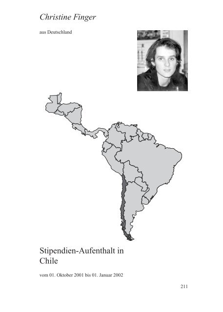 Christine Finger Stipendien-Aufenthalt in Chile - Heinz-Kühn-Stiftung