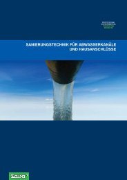 SANIERUNGSTECHNIK FÜR ABWASSERKANÄLE UND ... - Savatech