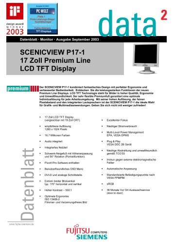 SCENICVIEW P17-1 17 Zoll Premium Line LCD TFT Display
