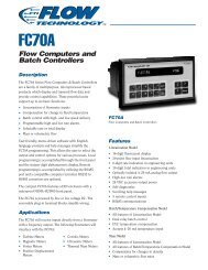 FC70A Flow Computers and Batch Controllers
