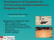 What is a Dispersive Soil - Local Government Association of Tasmania