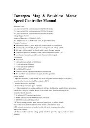 Towerpro Mag 8 Brushless Motor Speed Controller Manual