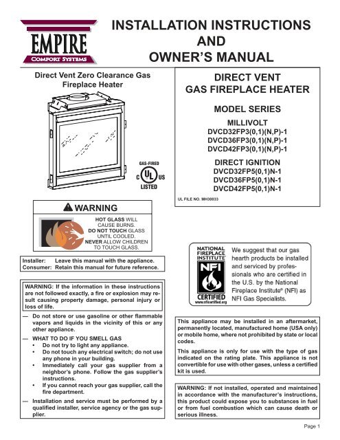 Dvcd 32 36 42 White Mountain Hearth