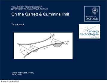 On the Garrett & Cummins limit - Department of Engineering Science