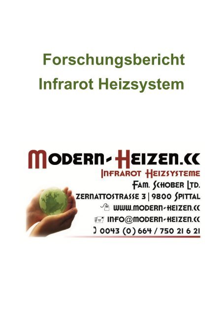 Forschungsbericht Infrarot Heizsystem - modern-heizen.cc