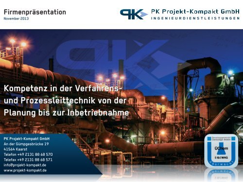 Kompetenz in der Verfahrens - PK Projekt-Kompakt GmbH