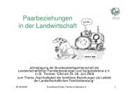 Paarbeziehungen in der Landwirtschaft - Familie & Betrieb