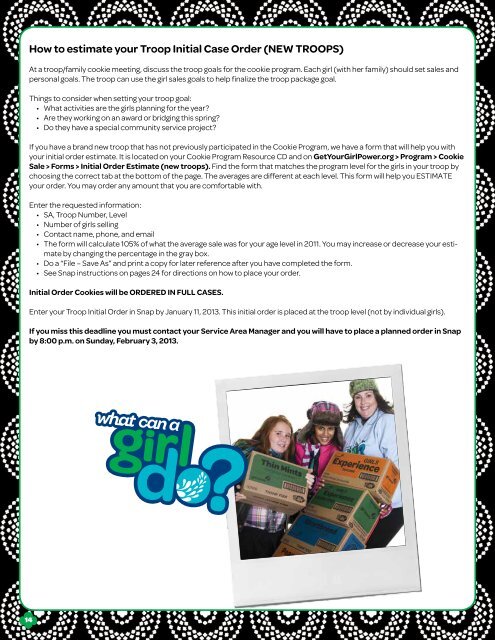 Troop Cookie Coordinator Guide 2013 - Girl Scouts of Central Illinois