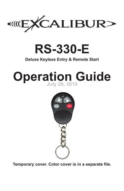 Excalibur alarm remote programming deals